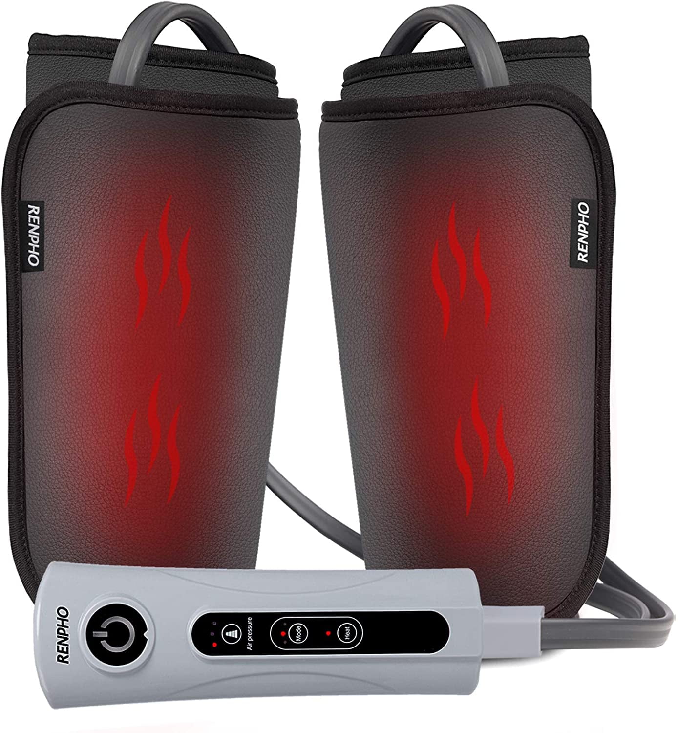 RENPHO Leg Foot and Calf Massager Machine with Heat, PU Leather