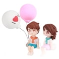 thumbnail image 1 of Pareja de coches Adornos lindos Pareja de resina Muñeca Decoración interior del coche Figuras de pareja con globo para decoración del salpicadero del coche Regalo, 1 of 5