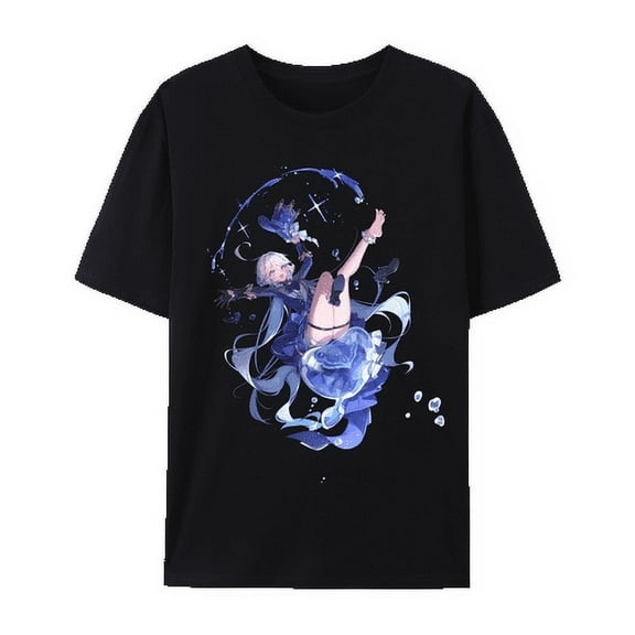 QingYee Genshin Impact Furina Impression Graphic Unisex Short Sleeve Crewneck T Shirt