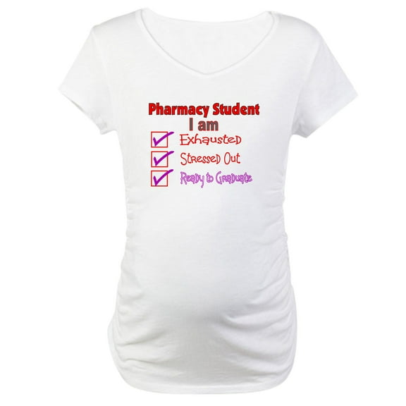 CafePress - Pharmacy Student Maternity T Shirt - Cotton Maternity T-shirt, Cute & Funny Pregnancy Tee