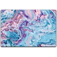 thumbnail image 4 of 4x6ft Machine Washable Area Rug - Living Room Bedroom Bathroom Kitchen Entryway Office - Non Slip Low Pile - Modern Style Contemporary - Blue Pink Purple 6, 4 of 8