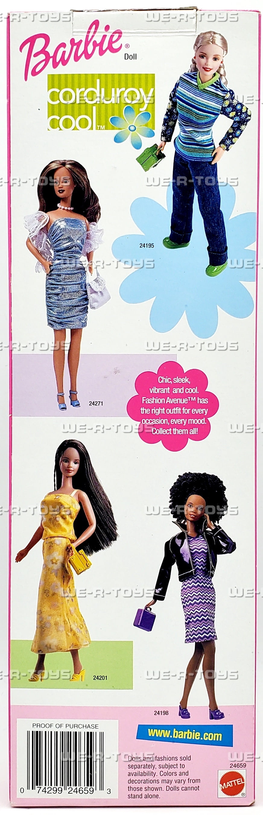 Corduroy Cool Brunette with Green Fashions Barbie Doll 1999 Mattel 24659