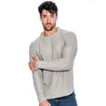 thumbnail image 1 of TR Men's Textured Knit Crewneck Sweater by 9 Crowns Essentials (Light Gray, Medium), 1 of 2