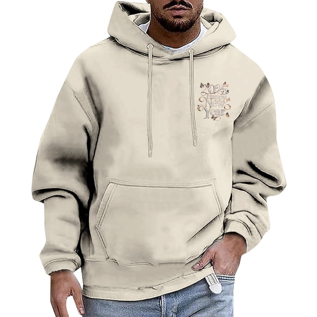 WILLBEST Sudaderas Navideñas 2025 Tendencia Hombres y Mujeres con El Mismo Año Sudadera con Capucha Casual Deportes Moda Año Indispensable Top XXGrande