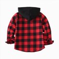 thumbnail image 4 of YIWULA Boy Button Down Shirt Kid Flannel Shirt Toddler Buffalo Plaid Shirt Boys Long Sleeve Father Son Shirt(12-18 Months,Red), 4 of 8