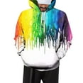 thumbnail image 2 of Zhuashum Mens Hoodie Autumn And Winter New And Fashion Relaxed And Comfortable Paint Printed Sports Large Size Street Wear Hoodie Holiday Men Clothes Green L, 2 of 3