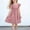 Watermelon Red-B, variant on FRSASU Girls Cotton Linen Dress Kids Ruffle Sleeve Crew Neck Lightweight Breathable Dress Teen Casual Fashion Comfy Outfits Watermelon Red-B
