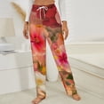 thumbnail image 3 of Beautiful Vibrant Hibiscus Flowers Bloom Winter Female Pants Flannel High Waist Women Pants Lady Warm Straight Leg Plush Trousers, 3 of 7