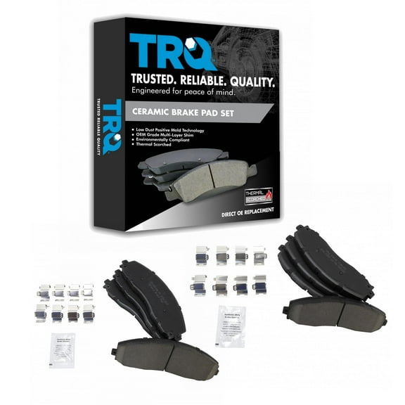 TRQ Front & Rear Ceramic Disc Brake Pad Kit for F250 F350 F450 Super Duty Truck BFA20169