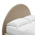 thumbnail image 6 of Resort Performance Velvet Arched Round King Platform Bed in Taupe, 6 of 9