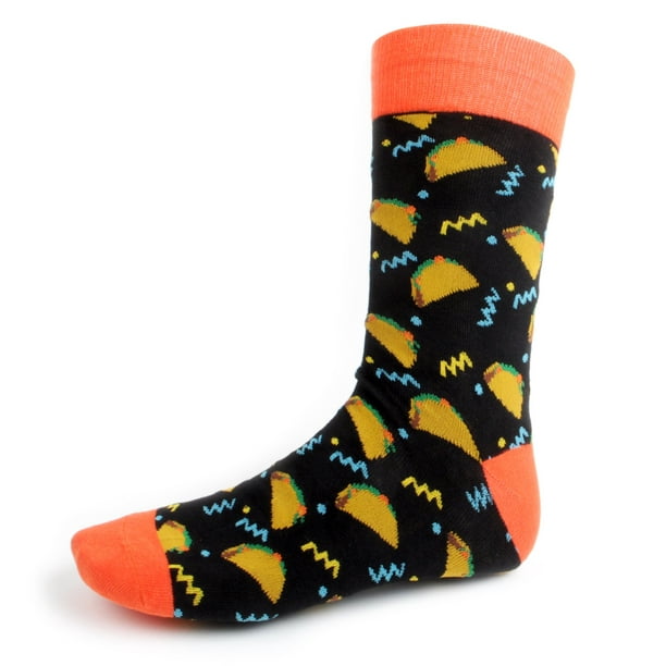 Boxed Gifts - Men's Fun Taco Crew Socks, Sock Size 10-13 / Shoe Size 6 ...