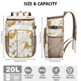 thumbnail image 3 of Travel Cooler Bag - Gold and White Marble Camping Beer Cooler Backpack with Bottle Opener- Waterproof Insulated Picnic Backpacks - Cooler Bag for Beach, 3 of 6