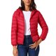 thumbnail image 1 of CHAQUETA DE MUJER INSPIRE CHIC CORTA DE PLUMAS CON CAPUCHA, PACKABLE, ULTRA LIGERA, ROJA, ROPA DE INVIERNO, 1 of 5