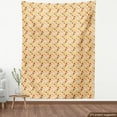 thumbnail image 3 of Ambesonne Autumn Fabric by the Yard Upholstery, Seasonal Ornaments Art, 1 Yard, Pale Orange Cream, 3 of 4