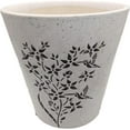thumbnail image 2 of India Meets India Ceramic Flower Pot Designer Planter Vase Indoor Outdoor Planter Handicraft by Awarded Indian Artisan (6 Inch, White), 2 of 5
