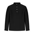 thumbnail image 4 of Stamzod Mens Long Sleeve Golf Shirts Button Down Ribbed Men Dress Shirts Loose Fit Plus Size Comfy Causal Beach Wedding Shirts, 4 of 6