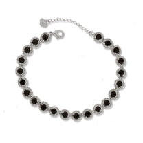 Kaash Customs CZ Stone Round Shaped Anklet Bracelet Silver Plated Summer Anklet Feet Jewelry Sparkling Beach Anklet Best Gift for Her