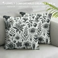 thumbnail image 3 of GOSMITH  Pillow Cases, Pillowcases, White with Yellow Botanical Flowers Cottagecore Green Leaves Floral Garden Pattern Printed, 3 of 5
