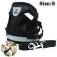 thumbnail image 1 of Dog Harness and Leash Set for Dogs, Soft Mesh Padded Harness for Puppies and Cats, Reflective Adjustable Breathable Chest Harness for Walking, Running, Training S Black, 1 of 8