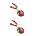 thumbnail image 1 of Ruiboury Bijou Fait Main pour Femmes – Pendentif Collier en Pierre de Cristal Style Bohème N001-Rouge 2Set, 1 of 6