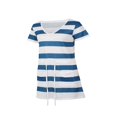 thumbnail image 4 of Femmes Été Robe Stripe Épissage Sling Robe V Cou Spaghetti Sangle Cordon Ceinture Robes avec Poches Bleu Clair Rose Gris XXL, 4 of 7