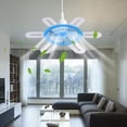 thumbnail image 3 of Luz de ventilador con enchufe E27, diseño plegable, fácil de instalar, miniventilador de techo para Azul, 3 of 6