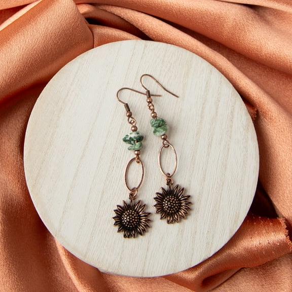 Howard's Wild Spirit Sunflower Linked Western Drop Earrings for Women