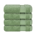 thumbnail image 4 of Cotton Paradise 100% Cotton 4 Piece Washcloths, Soft Absorbent Small Hand Face Towels Wash Rags for Body, Sage Green, 4 of 6