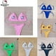 thumbnail image 3 of Sanrio-Bikini de Hello Kitty de Anime japonés Y2K para chicas picantes, traje de baño Sexy para la playa, traje de baño dividido con almohadillas para el pecho, 3 of 4