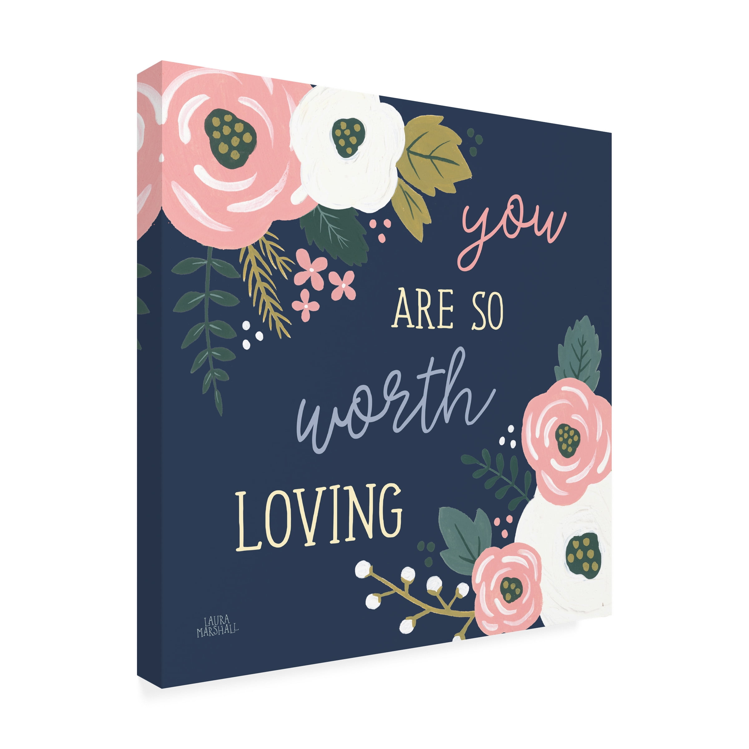 Trademark Fine Art 'Wildflower Daydreams VII Navy Loving' Canvas Art by Laura Marshall