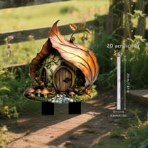 Decorative Acrylic Yard Stakes - Elegant Outdoor Card Holder Decor for Garden, Terrace & Park - Durable Ground Insert Decorations for Easter, Holidays & Everyday Landscape Design