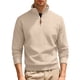 thumbnail image 2 of pstuiky camisetas de manga larga para hombre, Blusa/camiseta informal y moderna de terciopelo de punto con cuello alto y cremallera para hombre, de color liso camisetas de hombre xl, 2 of 9