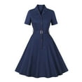 thumbnail image 2 of Party Dresses for Women Wedding Guest Dresses Women's Tea Dress Short Sleeve Party Dress Work Casual Dress, 2 of 9
