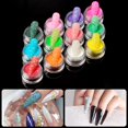 thumbnail image 7 of Warmfits Iridescent Nail Art Fine Glitter Ice Queen Mermaid Nail Art Crystal Diamond Powder Dust Set 12Colors Iridescent Pearlescent Sparkles Shiny Pigment Raw Sugar Dust Effect Fine Glitter 12 Boxes, 7 of 7
