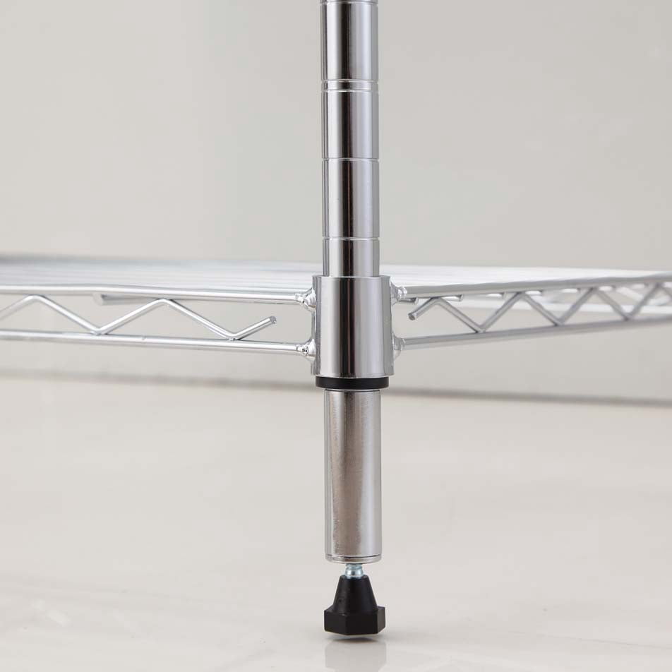 4 tier chrome utility wire shelving unit 14x30x47in