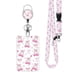 thumbnail image 2 of Paquete de 2 Porta Credencial Retráctil con Clip y Cordón, Cordón con Estampado de Cereza y Lazo Rosa con Soporte para Credencial de Identificación, 2 of 5