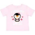 thumbnail image 3 of Inktastic I Love My Uncle with Cute Penguin and Hearts Girls Toddler T-Shirt, 3 of 5