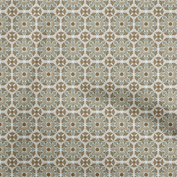 oneOone Cotton Jersey Brown Fabric Arabic Moroccan Sewing Craft Projects Fabric Prints By Yard 58 Inch Wide