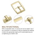 thumbnail image 3 of Uxcell 4Pack 0.63" Hebilla de cinturón de una sola punta, hebillas de barra central ovaladas para cinturón, dorado, 3 of 6
