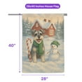 thumbnail image 5 of Hello Winter Vintage Schnauzer Enjoys Snowy Day with Snowman House Flag 28x40in Double Sided Miniature Schnauzer Dog Lover Outdoor Decor - 12019, 5 of 5