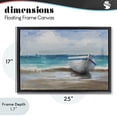 thumbnail image 4 of Stupell Industries Tropical Painterly Boat On The Shore Black Floating Frame Canvas Art, 25 x 17, by Cloverfield & Co., 4 of 8