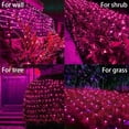 thumbnail image 4 of Solar Net Lights, 192LEDs 9.8ft x 6.6ft Mesh Fairy Lights with 8 Modes, Remote Control, Waterproof Outdoor Solar Powered Fairy Net Lights for Halloween Bushes Tree Lawn Garden Decor (Pink), 4 of 7