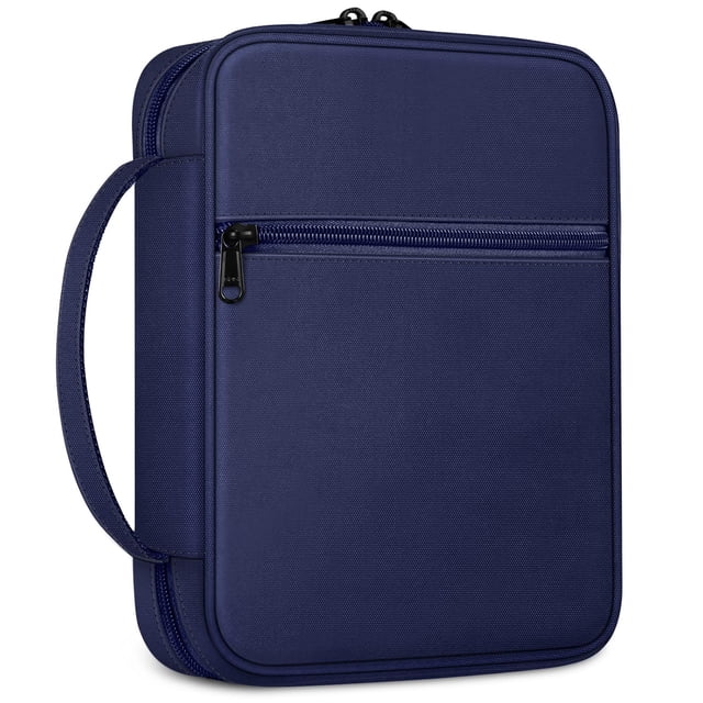 Funda de transporte para biblias FINPAC, bolsa para iglesia, color azul marino, 29 x 20 x 6 cm