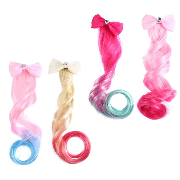 BEADCEST 4Pcs Elegant Bow Hair Clips For Girls With Assorted Color Decoration
