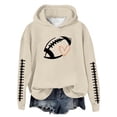 thumbnail image 1 of Chandail à Capuchon de Football Baseball pour Femmes avec Col Rond et Manches Longues, 1 of 4