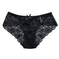 thumbnail image 5 of Gibobby Ropa Interior Elástica para Mujer Ropa interior Cómodo Hueco Encaje Volantes mujer Cintura sexy Bragas mujer （Negro， M), 5 of 5