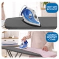 thumbnail image 2 of Virtu 3-Piece Ironing Set, Silicone-Coated Ironing Board Cover and Pad, T&V Shaped Wall/Over-the-Door Iron and Board Holder, Heat-Resistant Iron Rest Pad, 2 of 9