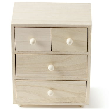 Make Market Unfinished Wooden 4-Drawer Box