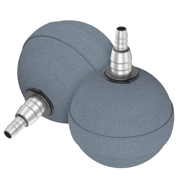 Difusor de burbujas con forma de bola de piedra de aire de 5 cm para acuario, herramienta de liberación para bombas de aire, peceras, baldes, estanques y depósitos de DWC, paquete de 2