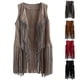 thumbnail image 1 of 1920s Womens Cowboy Cowgirl Tassel Waistcoat Sleeveless Vest Hippie Jacket Retro Motorcycle Coat-yujia-YuJia, 1 of 5